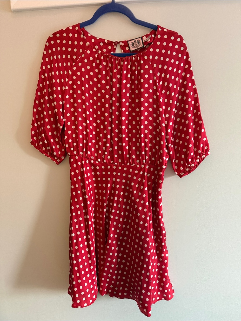 Juicy Couture Red and White Polka Dot Midi Dress